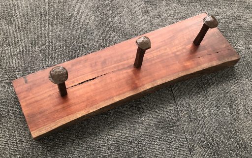 Jarrah Coat Hanger With Rail Spikes 1
